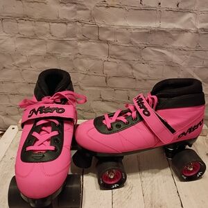 Pink and Black Nitro Roller Skates